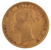 Coins - Australia: 1883 & 1884 Sovereigns, Young head, St. George reverse, Sydney, VF/EF. (2). - 5