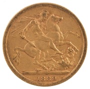 Coins - Australia: 1889 Sovereigns, Jubilee head, St. George reverse, Melbourne, VF/VF+ (4). - 4