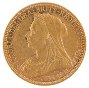 Coins - Australia: 1894 Sovereign, Veiled head, St. George reverse, Melbourne, aUnc. - 2