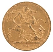 Coins - Australia: 1905, 1906 & 1907 Sovereigns, Edward VII, St. George reverse, Melbourne, VF/EF. (3). - 4