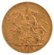 Coins - Australia: 1904, 1905 & 1906 Sovereigns, Edward VII, St. George reverse, Melbourne, VF/EF. (3). - 4