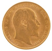 Coins - Australia: 1909 Sovereign, Edward VII, St. George reverse, Melbourne, aUnc. - 2