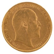 Coins - Australia: 1910 Sovereign, Edward VII, St. George reverse, Melbourne, aUnc. - 2