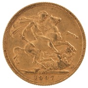 Coins - Australia: 1903, 1905, 1906 & 1907 Sovereigns, Edward VII, St. George reverse, Sydney, VF/EF. (4). - 8