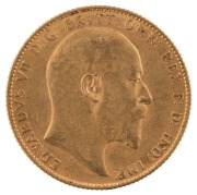 Coins - Australia: 1906, 1907 & 1908&nbsp;Sovereigns, Edward VII, St. George reverse, Perth, VF/EF&nbsp;(3). - 3