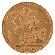 Coins - Australia: 1906, 1907, 1908 & 1909 Sovereigns, Edward VII, St. George reverse, Perth, EF. (4). - 2