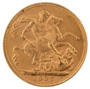 Coins - Australia: 1907 Sovereigns, Edward VII, St. George reverse, Perth, EF/aUnc. (2). - 4