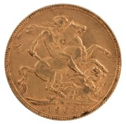 Coins - Australia: 1908 Sovereigns, Edward VII, St. George reverse, Perth, EF.&nbsp;(2). - 2