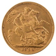 Coins - World: Great Britain: 1908 & 1909 Sovereigns, Edward VII, St. George reverse, VF/EF. (2). - 4