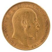 Coins - World: Great Britain: 1908 & 1909 Sovereigns, Edward VII, St. George reverse, VF/EF. (2). - 5