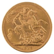 Coins - Australia: 1912 & 1913 Sovereigns, George V, St. George reverse, Melbourne, aUnc. (2). - 2