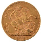 Coins - Australia: 1912 Sovereigns, George V, St. George reverse, Melbourne, EF. (2). - 2