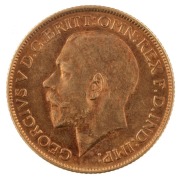 Coins - Australia: 1917 Sovereign, George V, St. George reverse, Melbourne, EF. - 2