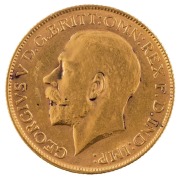 Coins - Australia: 1911 Sovereign, George V, St. George reverse, Perth, EF. - 2