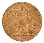 Coins - World: South Africa: 1925 Sovereign, George V, St. George reverse, Pretoria, EF.