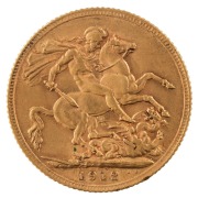 Coins - World: Great Britain: 1912 Sovereigns, George V, St. George reverse, EF. (2). - 2