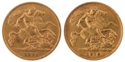 Coins - World: Great Britain: 1911 & 1912 Half Sovereigns, George V, St. George reverse, VF/EF. (2).