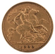 Coins - Australia: 1909 Half Sovereigns, Edward VII, St. George reverse, Melbourne, VF/EF. (2). - 4