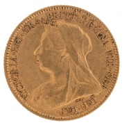 Coins - Australia: 1896 Half Sovereign, Veiled head, St. George reverse, Melbourne, VF. - 2