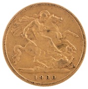 Coins - Australia: 1900 Half Sovereigns, Veiled head, St. George reverse, Melbourne, Perth & Sydney examples, F/VF. (3). - 2