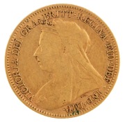 Coins - Australia: 1900 Half Sovereigns, Veiled head, St. George reverse, Melbourne, Perth & Sydney examples, F/VF. (3). - 5