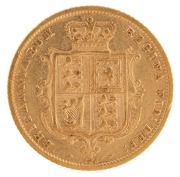 Coins - World: Great Britain: 1872 Half Sovereign, Young Head, Shield reverse, Die number 122, EF. - 2