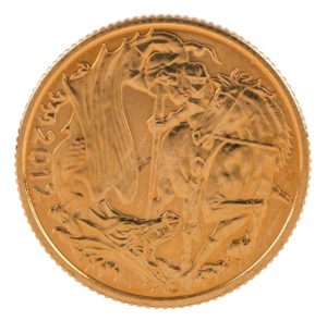 Coins - World: Great Britain: 2012 Sovereign, Elizabeth II, Day's St. George & Dragon reverse, Unc.