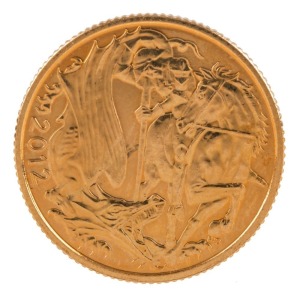 Coins - World: Great Britain: 2012 Sovereign, Elizabeth II, Day's St. George & Dragon reverse, Unc.