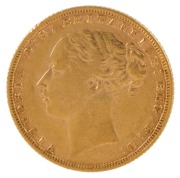 Coins - World: Great Britain: 1872 Sovereign, Young head, St. George reverse, EF. - 2