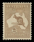 Kangaroos - Second Watermark: 2d - 5/- Set, 5/- gum abrasion, variable centring, hinged mint; BW Cat. $4000+. (7)