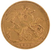 Coins - World: Great Britain: 1893, 1894, 1895, 1896, 1897 & 1898 Sovereigns, Veiled head, St. George reverse, VF/EF. (6). - 2