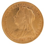 Coins - Australia: 1901 Sovereigns, Veiled head, St. George reverse, Sydney, Melbourne & Perth, VF/EF. (3). - 3