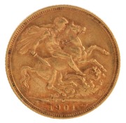 Coins - Australia: 1901 Sovereigns, Veiled head, St. George reverse, Sydney, Melbourne & Perth, VF/EF. (3). - 6