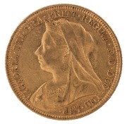 Coins - Australia: 1894 Sovereigns, Veiled head, St. George reverse, Sydney, VF/EF. (2). - 5