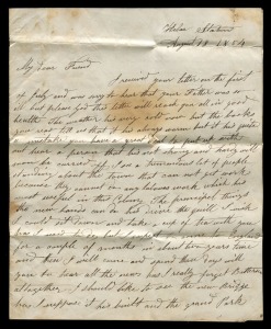 VICTORIA - Postal History: An August 1854 four-page letter together with the original envelope from James Dixon, Richmond, to his friend S. Wilson, Battersea, England.