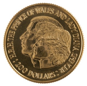 Coins - Australia: Gold: 1981 $200 Royal Wedding, Unc in presentation wallet.