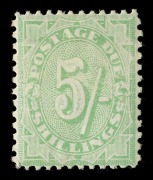 Postage Dues: 1908-09 (SG.D59) 5/- dull green "with stroke", MVLH.