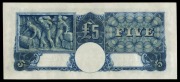 Banknotes - Australia: Pre-Decimal Banknotes: FIVE POUNDS, George V, Riddle/Sheehan (1933) R/17 623180 (R.44b) white face of King, aUnc. Provenance: The Nicholson Collection. - 2