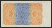 Banknotes - Australia: Pre-Decimal Banknotes: THE NATIONAL BANK OF AUSTRALASIA LIMITED, five&nbsp;pounds, Adelaide, 30th June 1900 (date printed), 014001 018000, unsigned specimen note, imprint of Bradbury Wilkinson & Co.Ld.Engravers & c.London.&nbsp;aUncirculated, - 2
