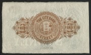 Banknotes - Australia: Pre-Decimal Banknotes: THE CITY BANK,&nbsp;Sydney, One pound, 26 Janry 1869 (date fully printed), B360001/B380000 (discordant serial numbers), printed both sides, officially perforated 'SPECIMEN/B.W. & Co/ LONDON' (in three lines), impri - 2