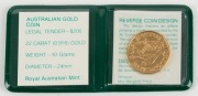 Coins - Australia: Gold: 1982 $200 Commonwealth Games, Unc in presentation wallet. - 3
