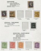 SOUTH AUSTRALIA: 1855-1912 Collection on Seven Seas album pages with used imperf 1d, 2d (2), 6d & 1/- (4 margins, fragment of adjoining stamp at base), rouletted 2d & 6d, perforated issues incl. 1870-71 3d on 4d Perf.10 Overprinted in Red, 1886-96 £15 sil - 4