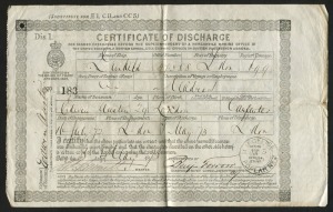 GREAT BRITAIN - Postal History: A MARITIME Certificate of Discharge, 1873, with an accompanying note from the Captain. Edwin Austin had been engaged as a carpenter for a return voyage on the "Dunkeld" from England to Madras. At the conclusion of the voyag