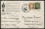ARCTIC: AMUNDSEN: July 1918, FRAM&nbsp;postcard, &euro;&oelig;Polar Bear on Ice&euro;� reverse, with POLHAVET cancels tieing Norwegian adhesives to Kristiana (Oslo), VF.