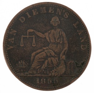 JOSEPHS, R., New Town Tollgate penny, 1855 (A.309), F.