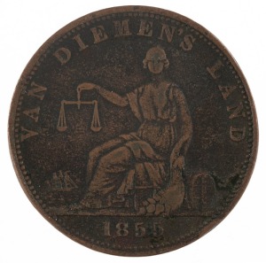 JOSEPHS, R., New Town Tollgate penny, 1855 (A.309), F.
