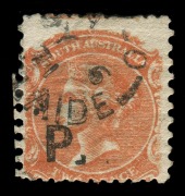 South Australia - Departmentals: 1868-74 "POLICE" overprint "P" in black on 2d orange, perf.11&frac12;x10, wmk Crown over SA, with ADELAIDE July 1871 cds.