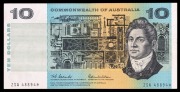 Banknotes - Australia: Star Banknotes: TEN DOLLARS, Queen Elizabeth II,&nbsp;Coombs/Wilson (1966) ZSA 48894* first prefix star note&nbsp;(R.301SF), VF.