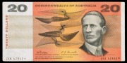 Banknotes - Australia: Star Banknotes: TWENTY DOLLARS, Queen Elizabeth II, Phillips/Randall&nbsp;(1968) ZXA 42842* star note&nbsp;(R.403S), VF.