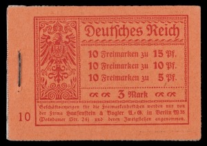 GERMANY:1919 (Mi.MH12) 3Mk Germania type, with 5 complete panes; superb MUH condition.